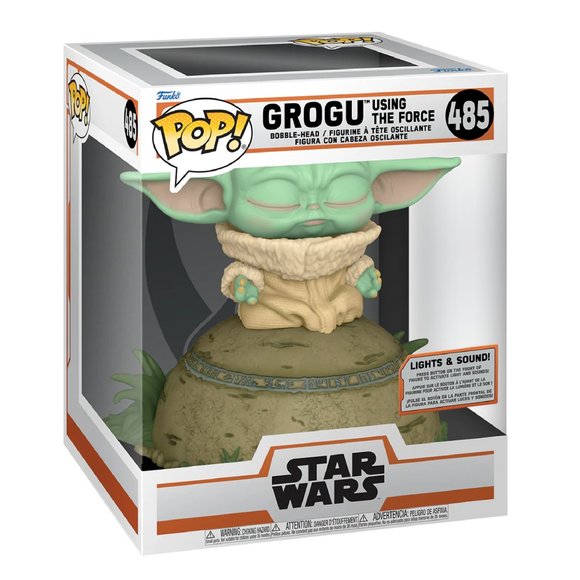 Funko Pop GROGU Deluxe Light & Sound The Mandalorian Baby Yoda Child #485 - Picture 2 of 3